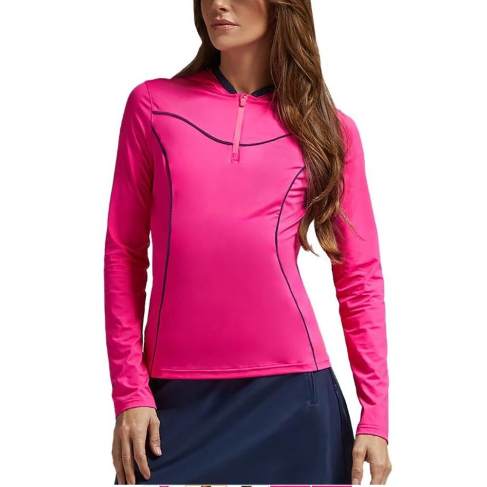 G/FORE Womens Contouring Interlock Mid Layer Golf Hoodie